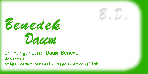 benedek daum business card